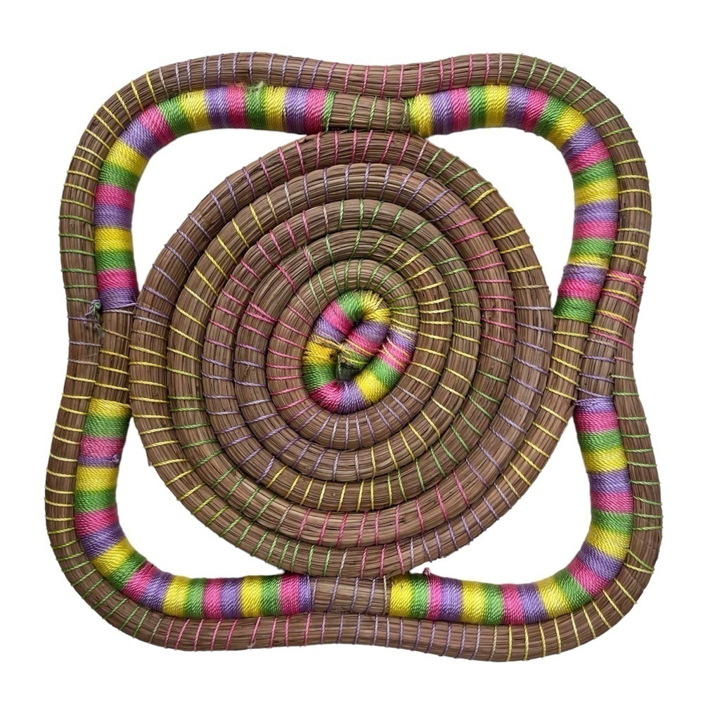 Pine Needle Wrapped Handwoven Honduran Trivet-$ for Women in Honduras 🇭🇳
